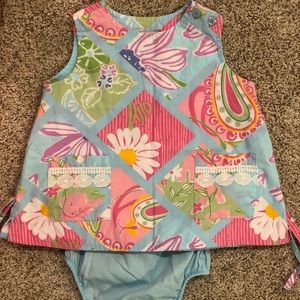 Lilly Pulitzer 6-12 month two piece smock outfit